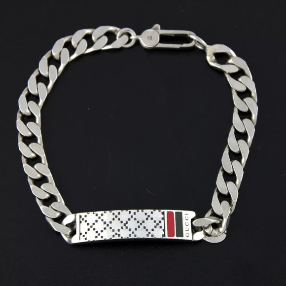 (R691) Vintage Gucci Sterling Silver  Bracelet - Picture 1 of 5